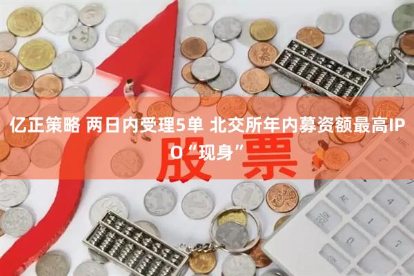 亿正策略 两日内受理5单 北交所年内募资额最高IPO“现身”